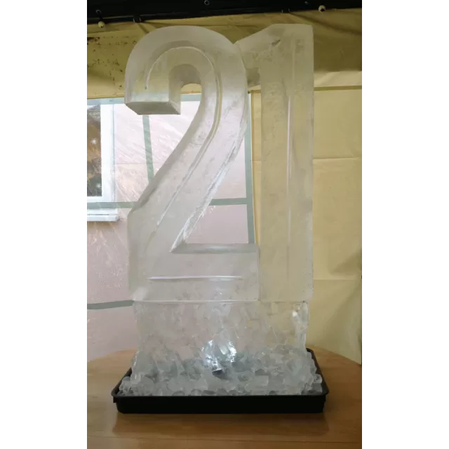 21-shaped Vodka Luge from Passion for Ice
