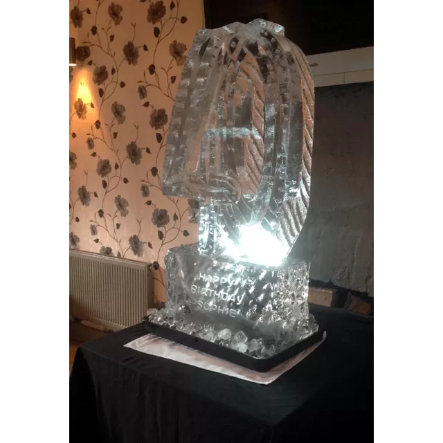 Number 40  hand-carved Ice Sculpture from Passion for Ice