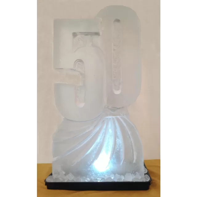 Dramatic "50" Vodka Luge from Passion for Ice