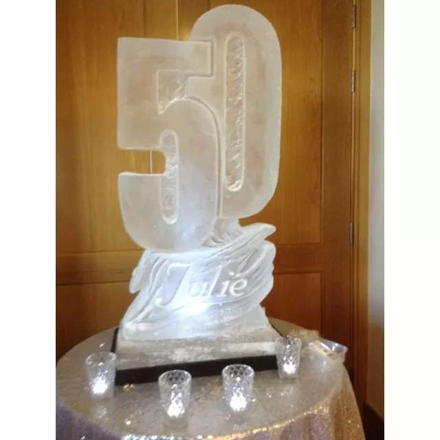 50 with name carved in the base Vodk Luge from Passion for Ice