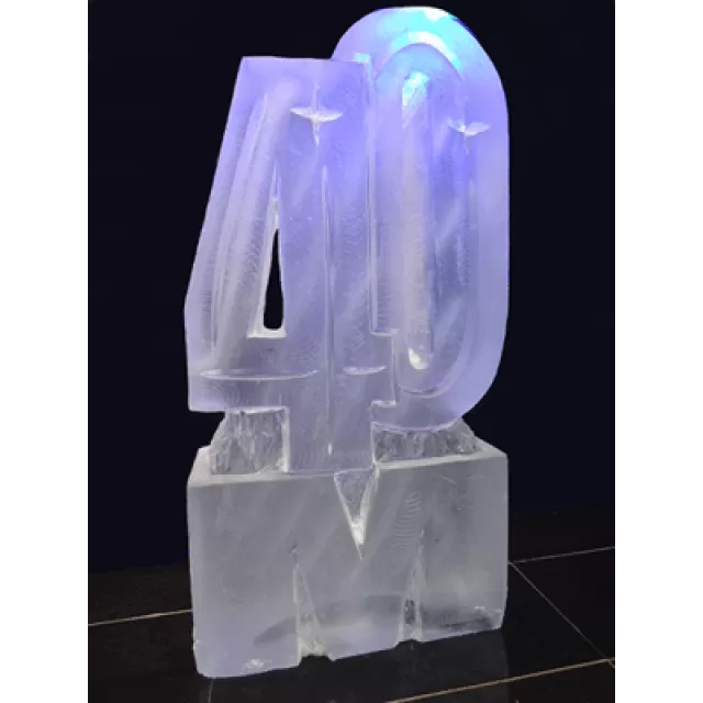 Number 40  hand-carvedVodka Luge from Passion for Ice