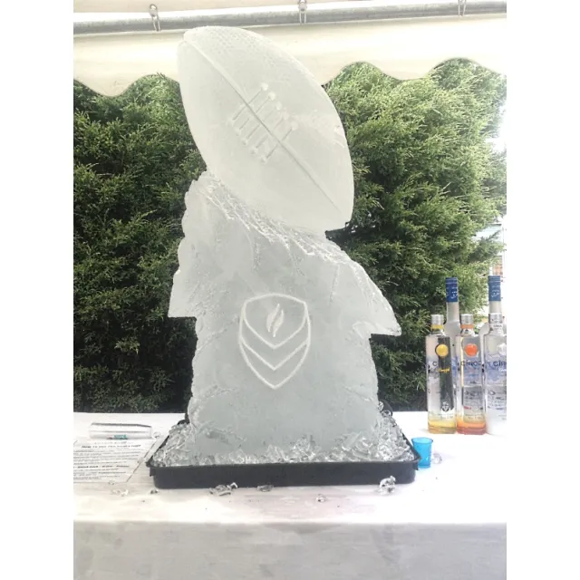 Rugby Ball Vodka Luge from Passion for Ice