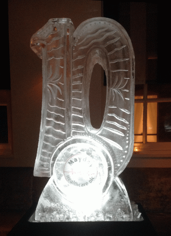 Mayday Healthcare 10th anniversary Vodka Luge from Passion for Ice
