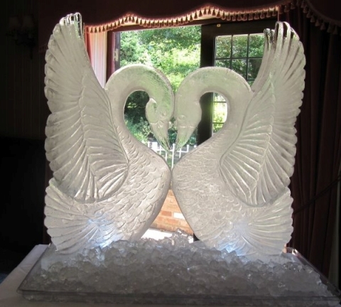 Double Swan Wedding Ice Sculpture from Passion for Ice